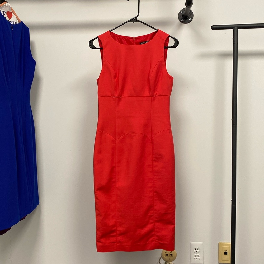 Black Halo Sleeveless Red  Dress 4